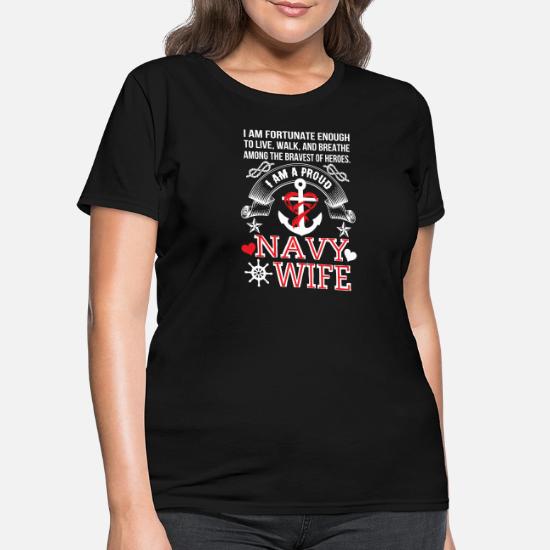 proud navy wife awesome t-shirt 